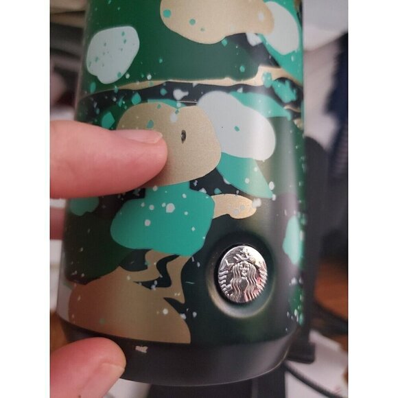 Starbucks Christmas MARBLE FOREST Insulated Tumbler Cup 16 oz Stainless *Rare * - Picture 4 of 11